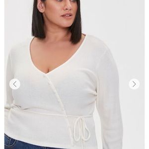 Plus Size Surplice Top